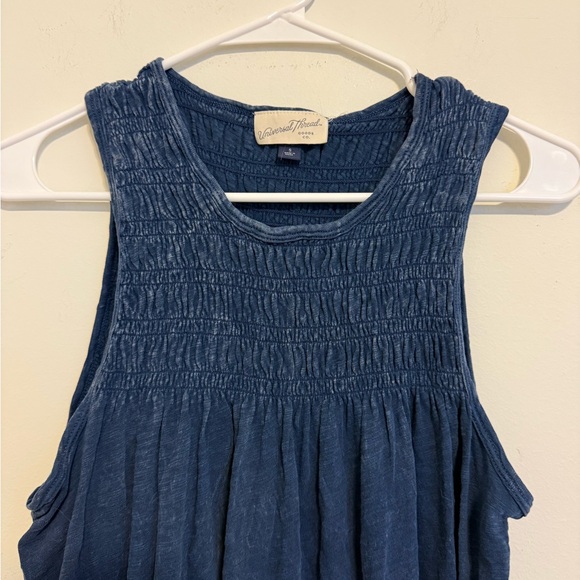 2/$15 Universal Thread - Navy Blue Smocked Sleeveless Tank Top Size S - Picture 3 of 7